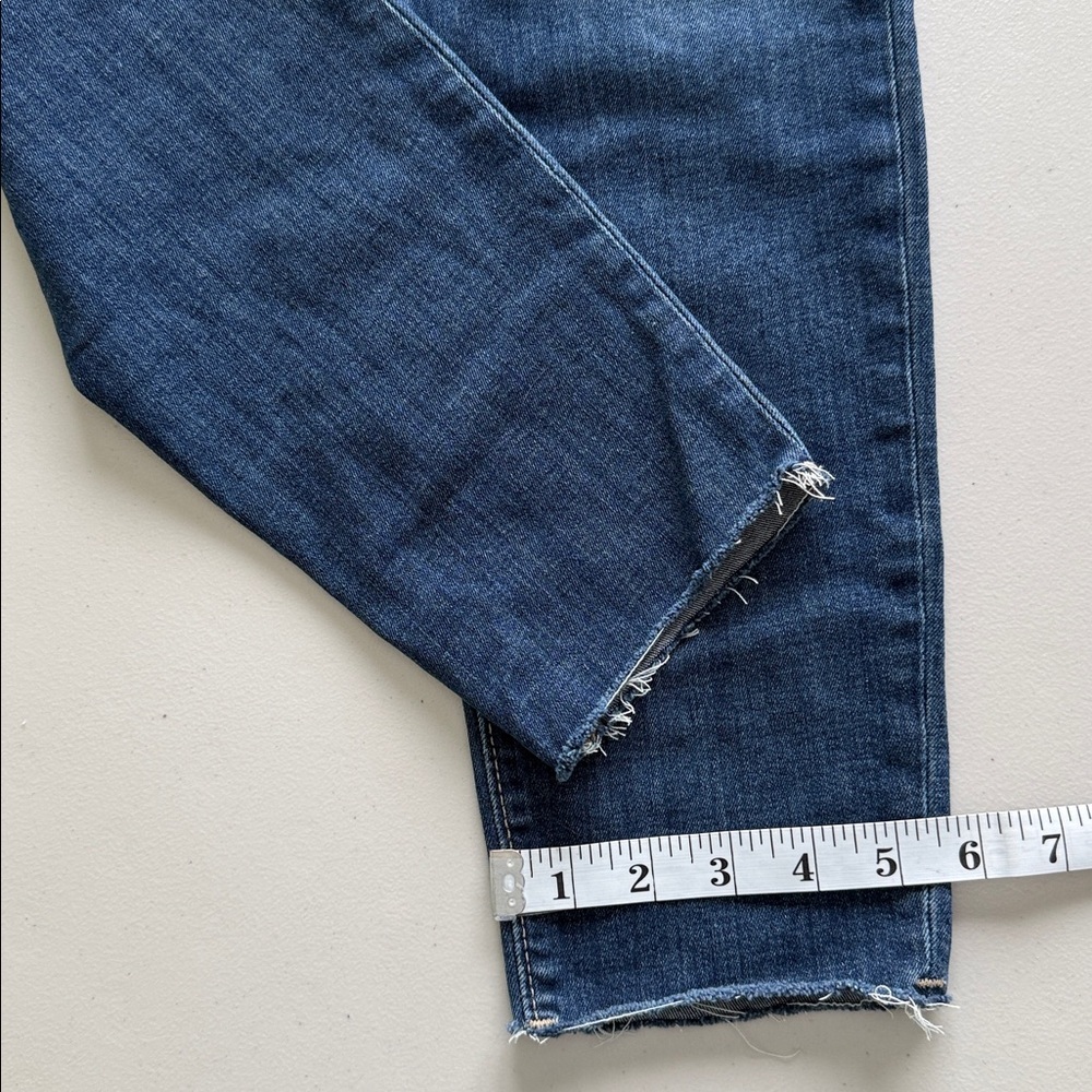 Hudson Natalie High‑Rise Ankle Jeans Raw Hem Medium Wash Size 28 - Picture 14 of 16